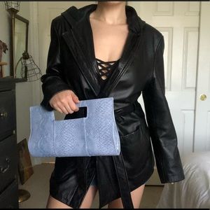 Baby blue clutch purse